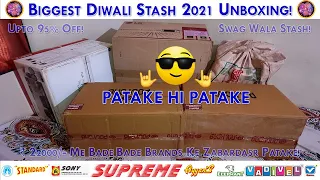 Diwali Stash 2021 Unboxing - Biggest & Coolest firecrackers from Top Brands l Win Giveaway