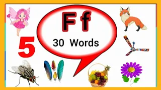Letter F Words  for kids/F letter Words/Words  start with letter F/F words/F for words