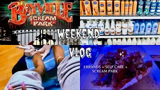 WEEKEND VLOG: Running errands + Hair + Nails + Bayville Scream Park & More