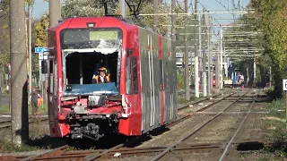 Tram KVB runs without a windscreen after a collision with a truck on 26.20.22