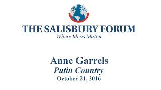 Anne Garrels at the Salisbury Forum