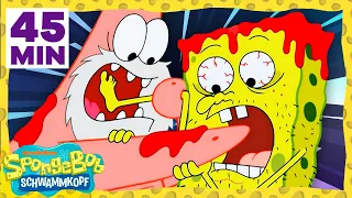 SpongeBob Schwammkopf | Die besten Kämpfe von SpongeBob & Patrick in 45 Minuten! | SpongeBob