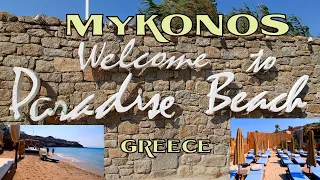 [4K] Mykonos Paradise Beach Walk- Greece