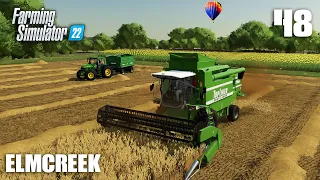Harvesting WHEAT and BALLING Straw | Industrializing Elmcreek | FS22 Timelapse | Ep48