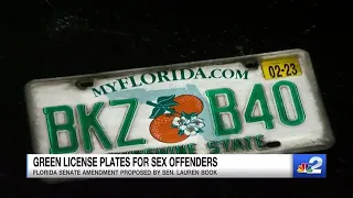 Florida sex offenders could be required to have special colored license plates