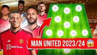 MANCHESTER UNITED' MONSTER TEAM for 2023/2024 season! New Transfers: Mbappe Neymar Mount Ramos Onana