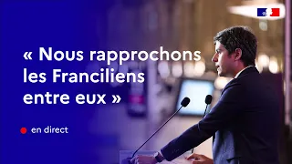 Inauguration du prolongement de la ligne RER E : prise de parole de Gabriel Attal