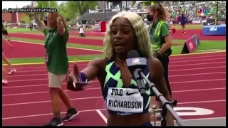 Sha’Carri Richardson after finishing last in the 100 meter dash