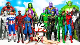 THE NEW AVENGERS "Fight With" TEAM SUPERVILLAINS Save The Kidnapped Girl - Epic Superheroes War
