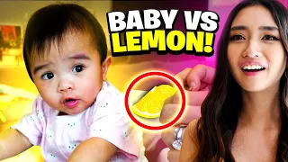 Baby vs Lemon *Cutest Reaction Ever*