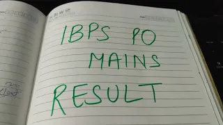 My result of IBPS PO Mains 2022