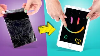 Como Fazer um Tablet Mágico de Papel 📱 Lousa Mágica #shorts