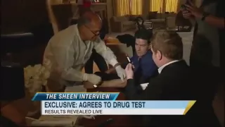 Charlie Sheen Drug Test Results Revealed Live on 'GMA' (02.28.11)