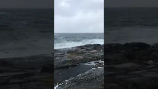 Atlantic road - Big waves and strong wind.