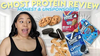 Trying All 3 Ghost Protein Cookie Flavors | Honest Review |Chips Ahoy, Oreo & Nutter Butter