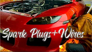 HOW TO CHANGE MAZDA RX8 SPARK PLUGS AND WIRES- WILL IT START PART 2