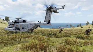 Arma 3 US Marine Helicopter Insertion Gameplay