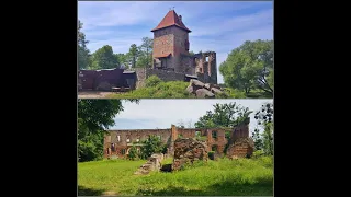 Ruiny zamku w Chudowie i ruiny pałacu w Łubowicach - miejsce urodzenia poety Josepha von Eichendorff