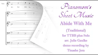 Abide With Me TTBB plus Solo (arr. Julie Gaulke) Pianomom's Sheet Music