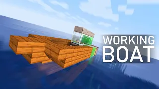 How to make a working boat in minecraft java/bedrock