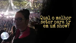 Vantagens e desvantagens de cada setor de um show - Speak Yourself TOUR