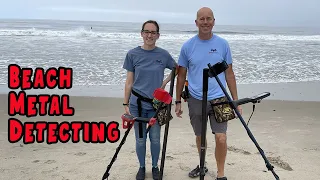 Beach Metal Detecting | One of us Found Silver and The Other Gold