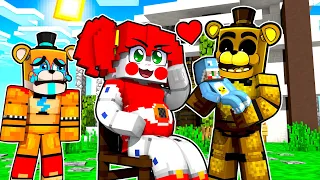 Circus Baby is PREGNANT with Golden Freddy 100 Baby Challenge in Minecraft