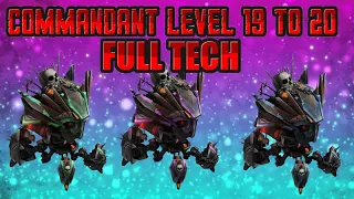 War Commander Commandant Level 19 To 20 & Full Tech