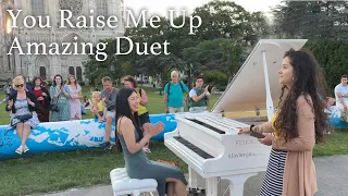 You Raise Me Up: Amazing Spontaneous Opera Duet On A Street Piano