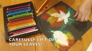 DIY Fall Pastel Leaf Art