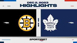 NHL Highlights | Bruins vs. Hurricanes - December 2, 2023