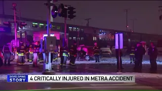 4 critically injured, including pedestrian, after Metra strikes vehicle on Southwest Side