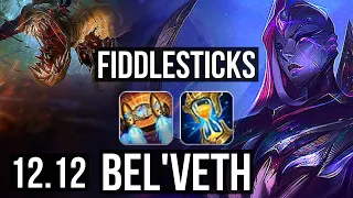 FIDDLESTICKS vs BEL'VETH (JNG) | Rank 1 Fiddle, 3/0/6, 70% winrate | KR Grandmaster | 12.12