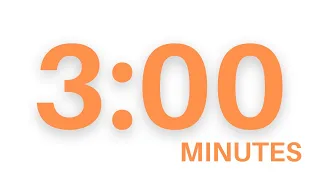 3 Minute -  Simple Countdown Timer - Orange Numbers