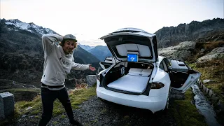 Tesla Car Camping In Switzerland | DreamCase