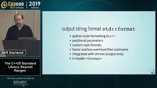 CppCon 2019: Jeff Garland “The C++20 Standard Library: Beyond Ranges”