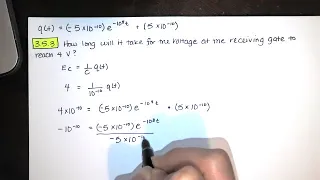 Problem 3.5.3 - Part 2 - How long until the voltage at the transmitting gate reaches 4 V?