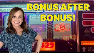 Hitting Bonus After Bonus on High Limit Top Dollar! Slot Jackpots!
