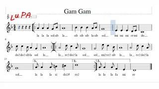 Gam gam - Giornata della memoria - Flauto dolce - Spartito - Note - Canto - Karaoke - Instrumental