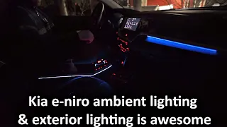 Kia e-niro ambient lighting is awesome in the dark
