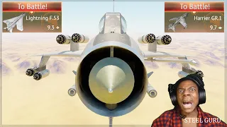 BRITISH tech tree GRIND experience [Using LIGHTNING F.53, Harrier GR.1] 💀💀💀 No flares = Suffering