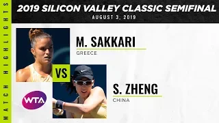 Saisai Zheng vs. Maria Sakkari | 2019 Silicon Valley Classic Semifinal | WTA Highlights