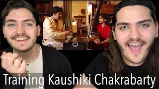 ASTONISHING |Twin Musicians REACT | Kaushiki Chakrabarty trained by Pandit Ajoy Chakrabarty (Father)