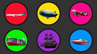 Types of aircraft: Indonesian Airforce One, AirAsia aircraft, speedboat, submarine, pirate ship