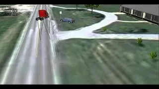 Animation Car VS Truck Railroad Crossing Accident Reconstruction