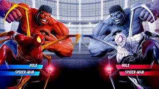 Hulk & Spiderman vs Hulk & Spiderman (Very Hard) - Marvel vs Capcom | 4K UHD Gameplay