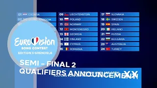 OUR EUROVISION SONG CONTEST 03 - SEMI FINAL 2 - QUALIFIERS ANNOUNCEMENT