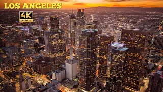 Los Angeles 4K USA Drone View - Flying over Los Angeles in 4k