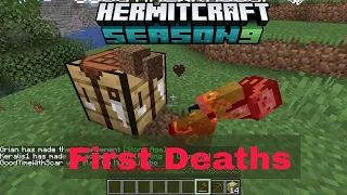 All Hermits First Deaths: Hermitcraft Season 9(inc. Grian & Scar)