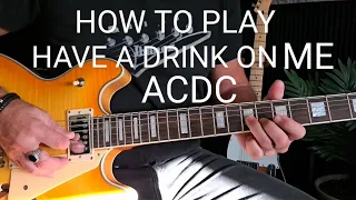How to play/ACDC/Have a drink on me/guitar/lesson/Cover